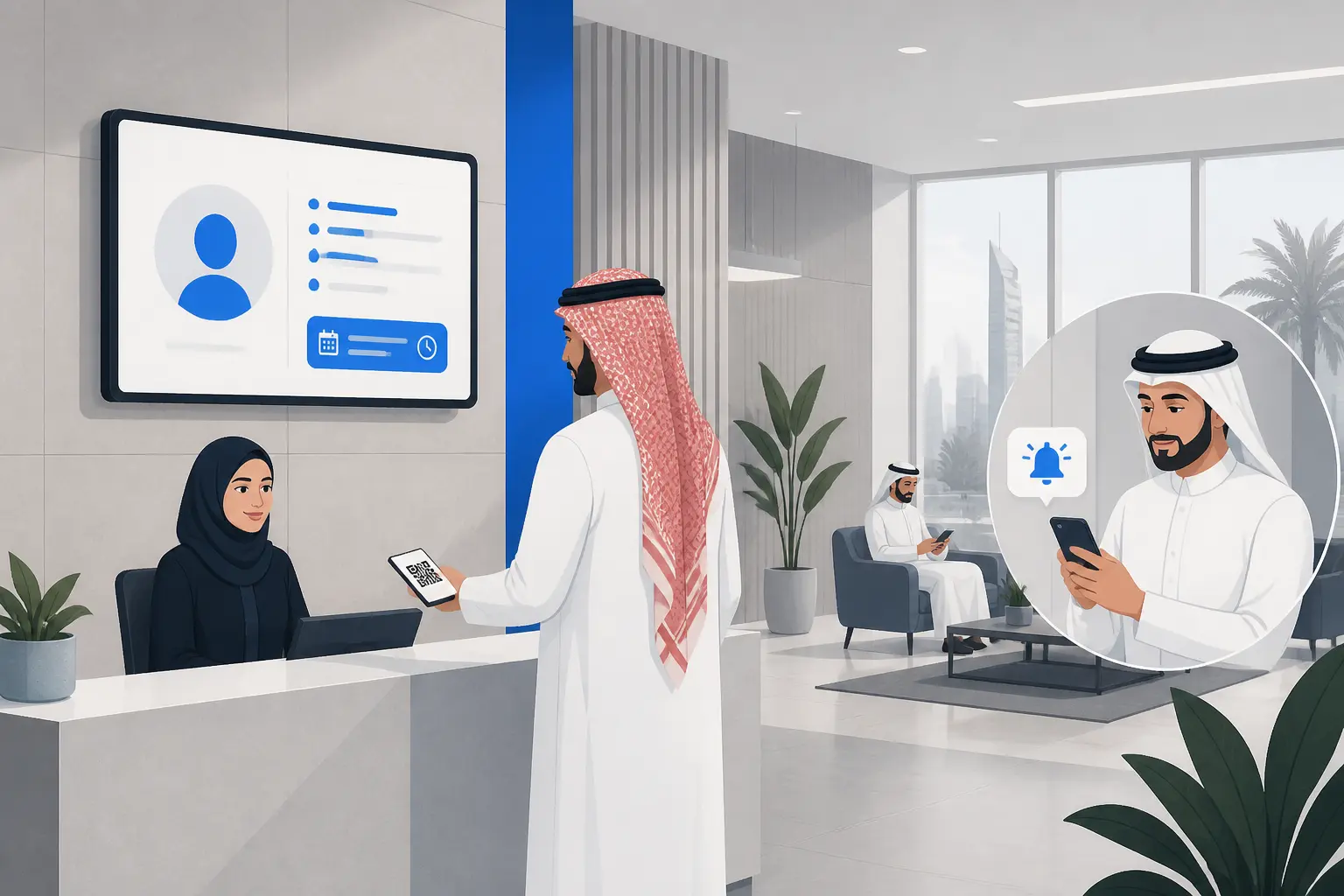 إدارة وصول الزوار دون انتظار عند الاستقبال